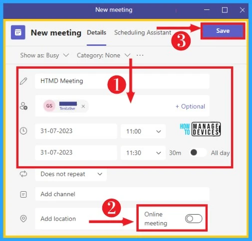 Create Offline Meetings in Microsoft Teams - fig.3