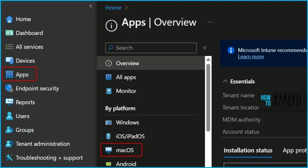 Deploy Unmanaged macOS App using Intune Fig.1