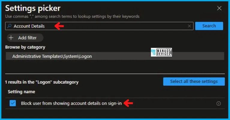 Block Users from Account Details on the Sign-In Policy Using Intune Fig.5