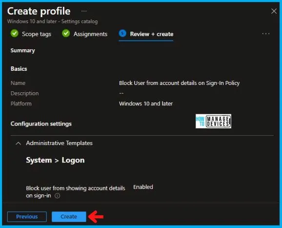 Block Users from Account Details on the Sign-In Policy Using Intune Fig.8