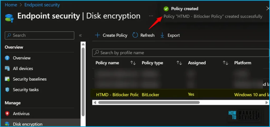 New BitLocker Disk Encryption Policy for Intune Endpoint Security Fig.10