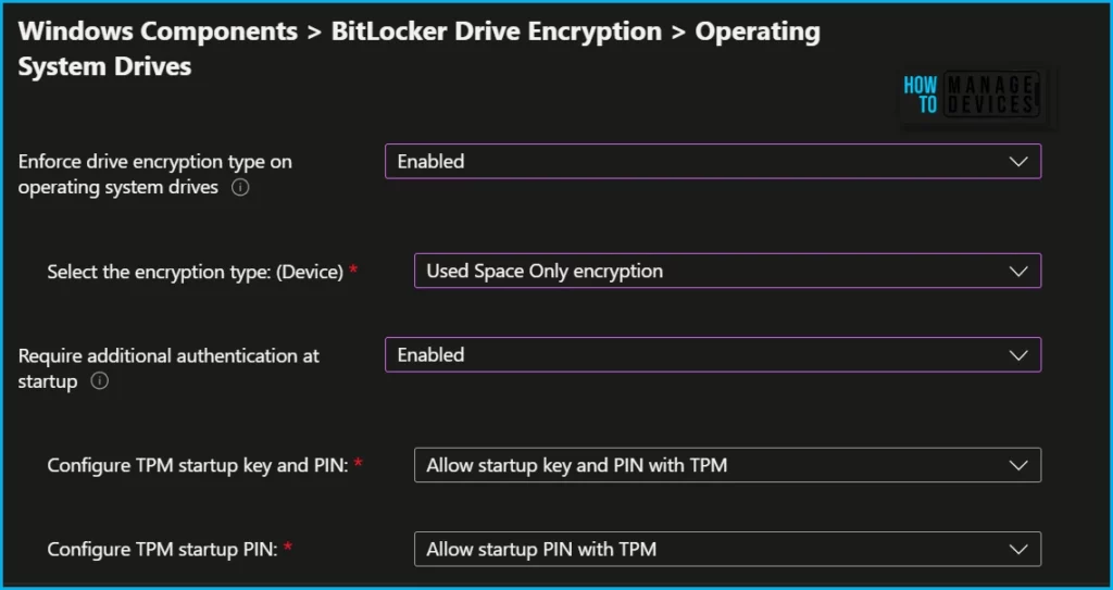 New BitLocker Disk Encryption Policy for Intune Endpoint Security Fig.6