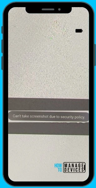 Block Screenshots for Android Devices using Intune Fig.5