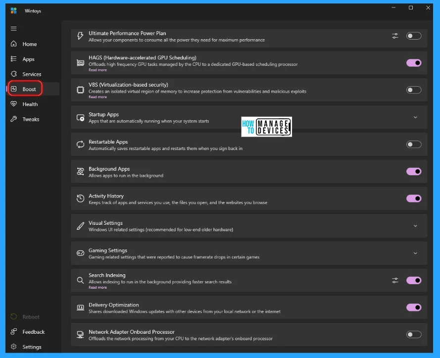 Speed Up Windows 11 with Wintoys Boost Options - Fig. 8