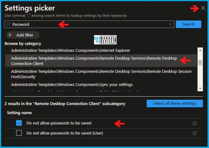 Don't Allow Passwords to be Saved Policy Using Intune Fig.4