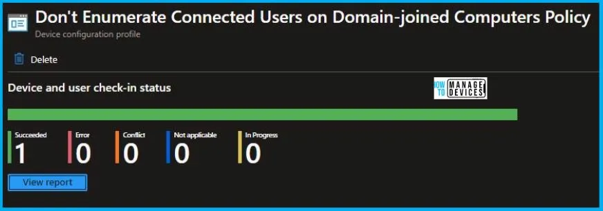 Don't Enumerate Connected Users on Domain-joined Computers Policy Using Intune Fig.8