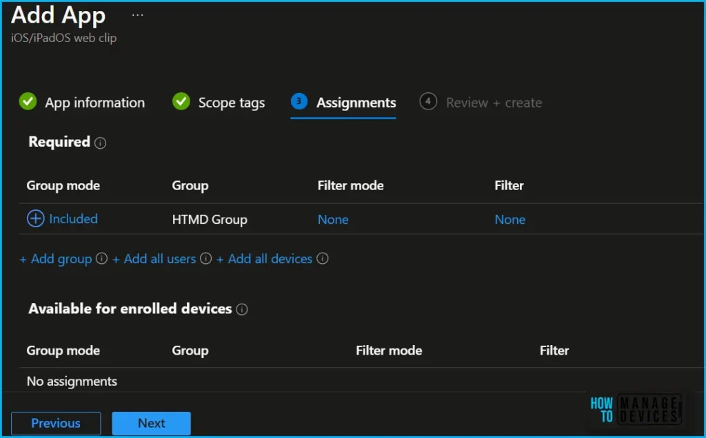 New Intune Settings for iOS iPadOS Web Clip App Deployment Fig.4