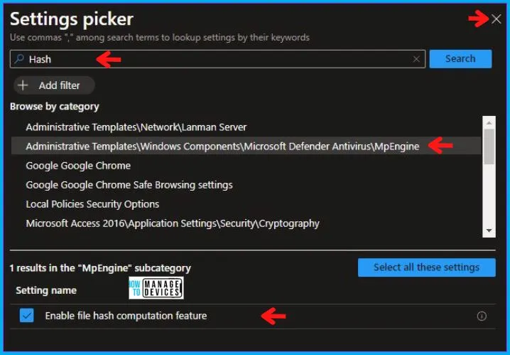 Enable File Hash Computation Feature Policy Using Intune Fig.4