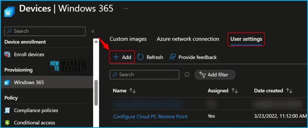 Enable Cloud PC Reset Option for Windows 365 End Users Fig.1
