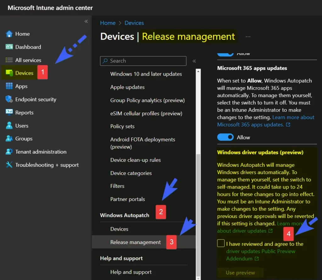 Enable Windows Autopatch Driver and Firmware Management Automation Fig. 1