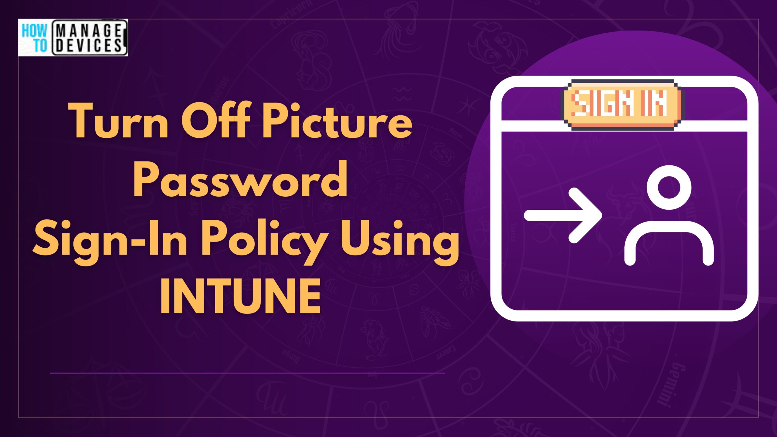 Turn Off the Picture Password Sign-In Policy using Intune