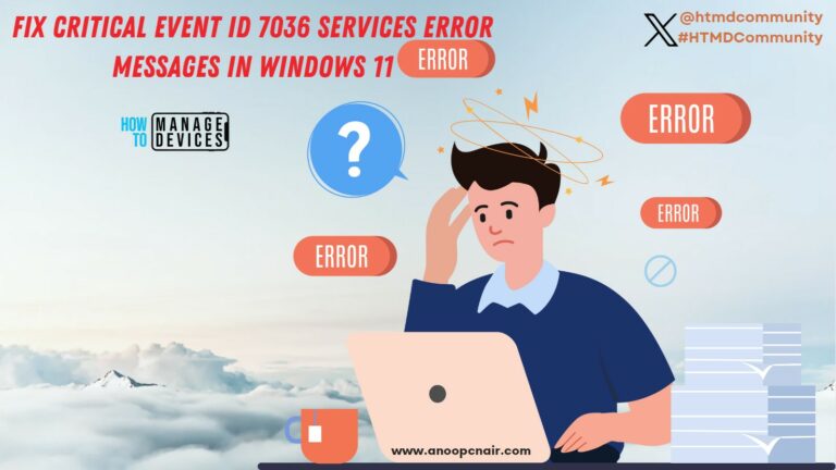 FIX Critical Event ID 7036 Services Error Messages in Windows 11