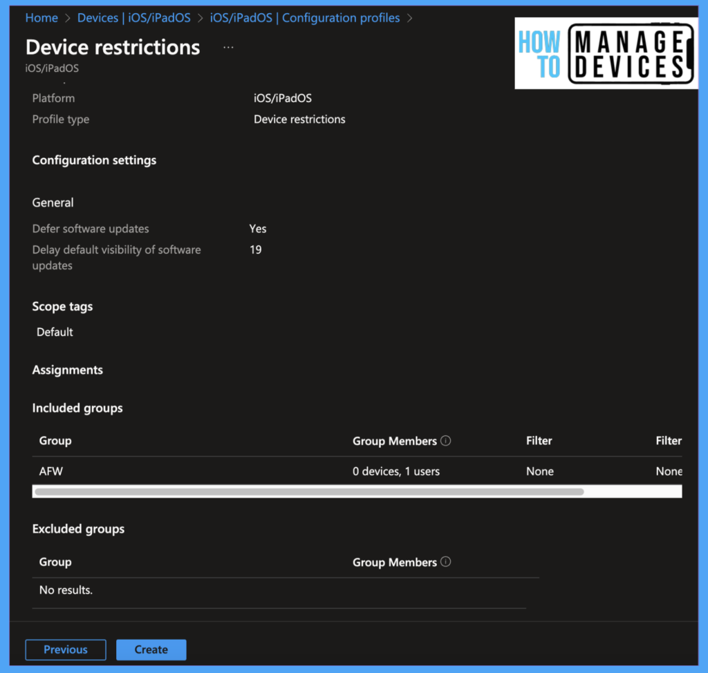 How to Block OS Updates on iOS Devices Using Intune Fig: 5