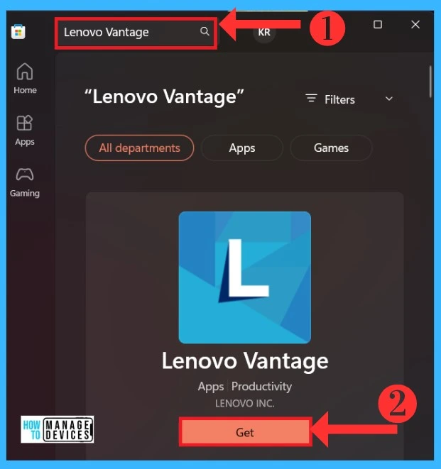 How to Install and Use Lenovo Vantage – Fig.2