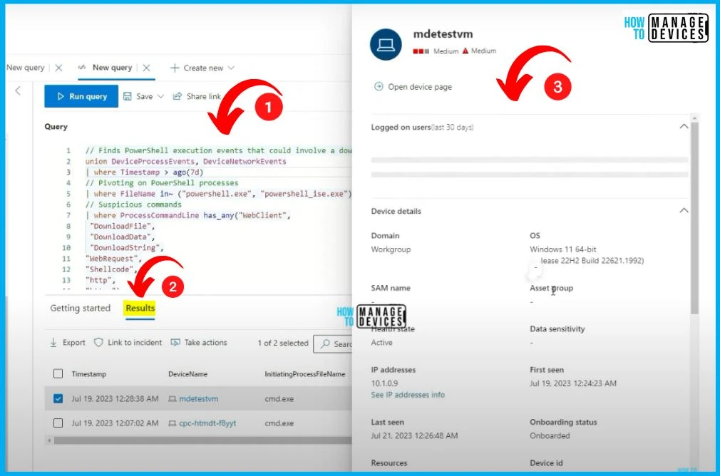 MS Defender Advanced Hunting using KQL Queries - fig.14
