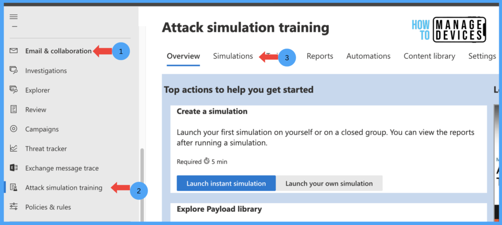 Microsoft 365 Defender Attack Simulation to Educate Users about Phishing Emails - Part 1 Fig: 1