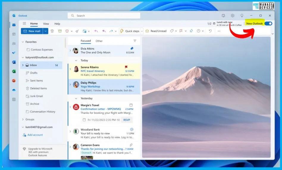 New Free Outlook Inbox App for Windows 11 First Look - fig.1