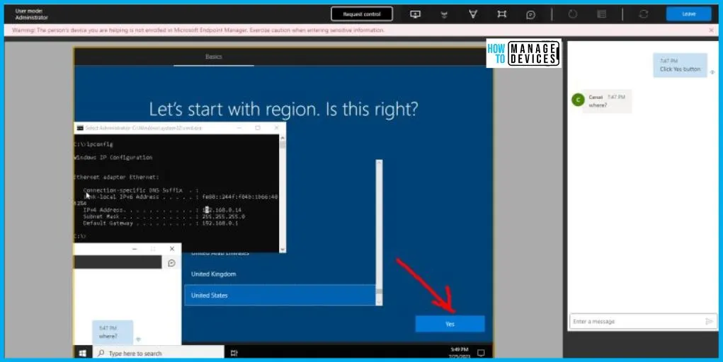 Intune Remote Help Available for OOBE Screen during Windows Autopilot Scenario - creds to Arnab Mitra - fig.1