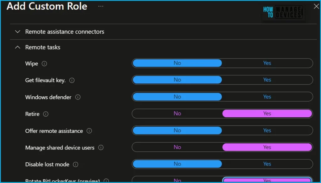 RBAC Permission to Run Remote Actions in Intune Fig.5