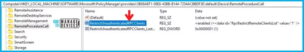 Restrict Unauthenticated RPC Clients Policy Using Intune Fig.10