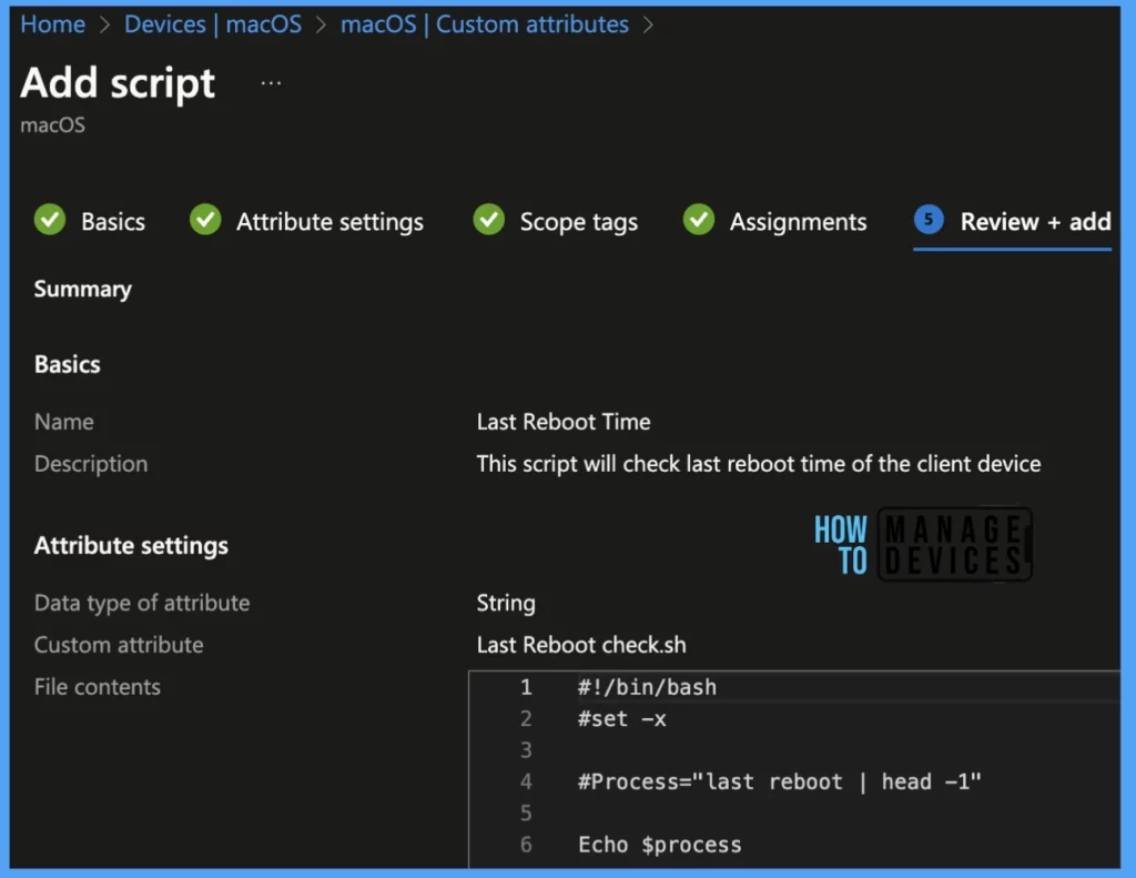 Configure macOS Compliance Policy in Intune for Devices 11 How to create Custom attributes for macOS using Intune - Fig. 10