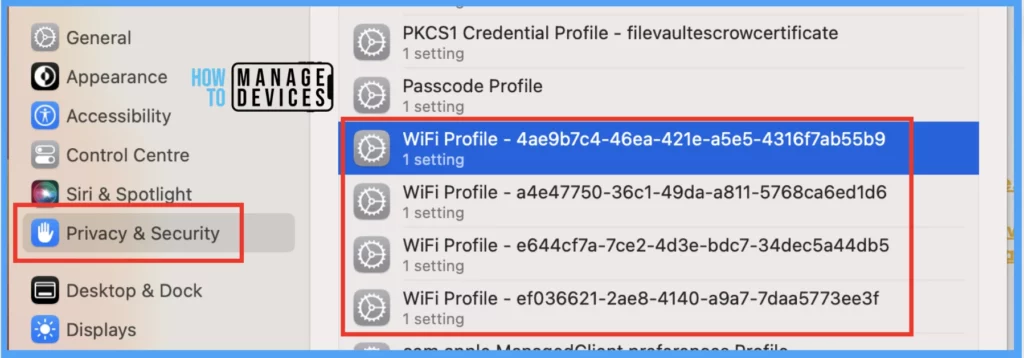 Setup Wi-Fi Profile for macOS devices using Intune Fig. 13