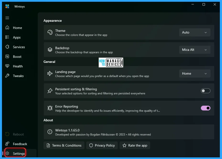 HTMD Newsletter from 7th to 11th August 2023 2 Speed Up Windows 11 with Wintoys Boost Options 7th to 11th August 2023 Fig. 2
