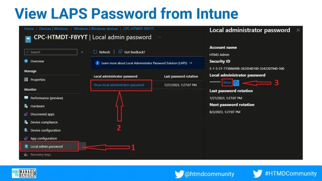 Setup New Windows LAPs using Intune Policies Local Admin Password Management Policy Fig. 25