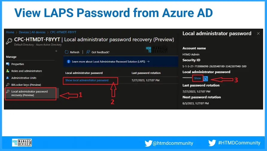 Setup New Windows LAPs using Intune Policies Local Admin Password Management Policy Fig. 27