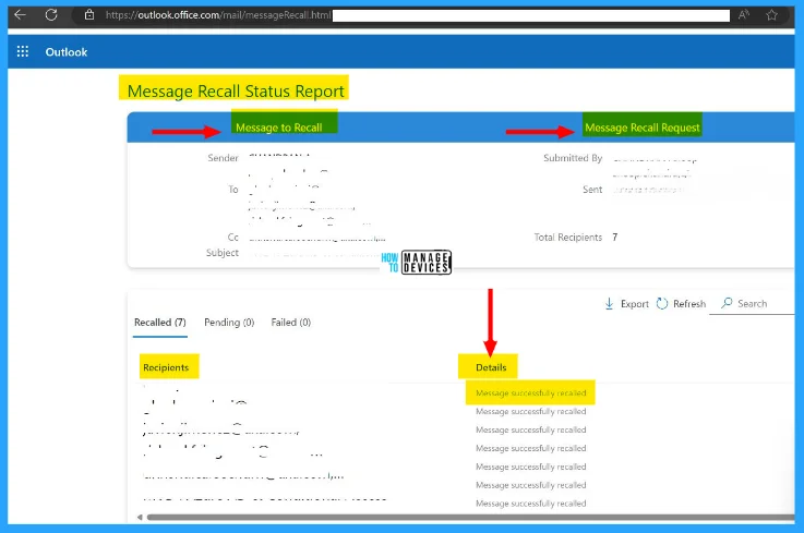 How to Recall an Email in Outlook Microsoft 365 -Fig.7