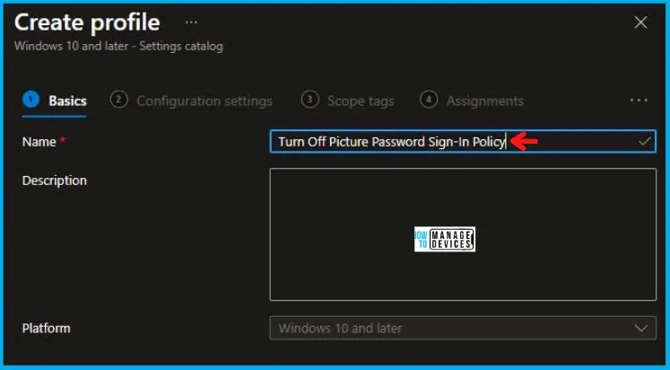 Turn Off the Picture Password Sign-In Policy Using Intune Fig.3