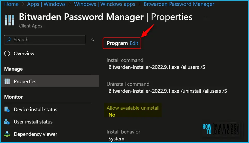 Uninstall Apps from Intune Company Portal for Windows Devices Fig.2