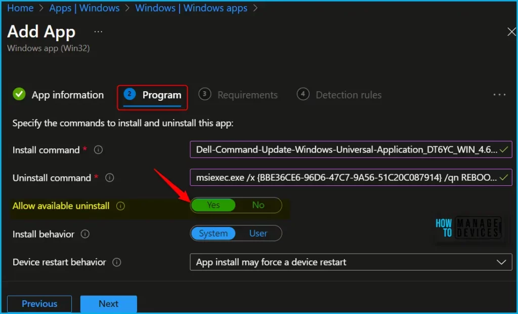 Uninstall Apps from Intune Company Portal for Windows Devices Fig.6
