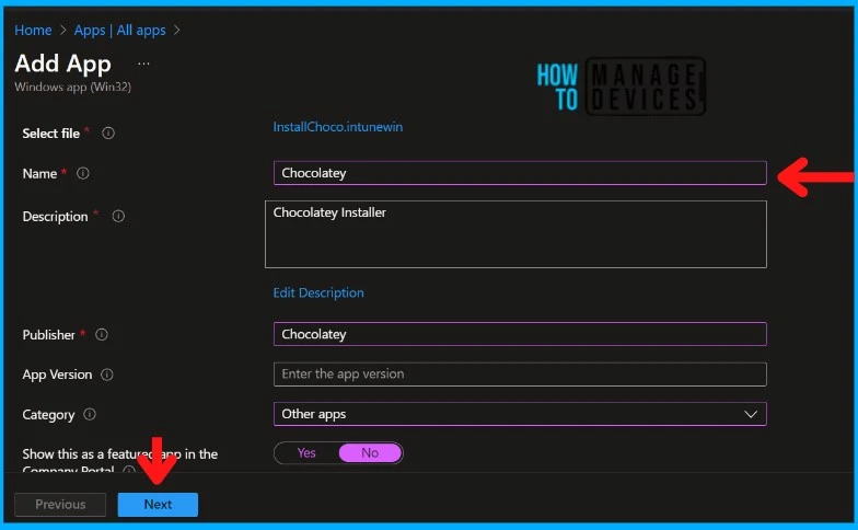 Best way to Install Chocolatey Application using Microsoft Intune Fig. 7