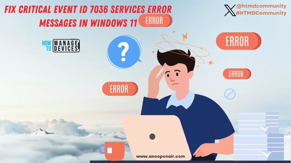 Critical Event ID 7036: Services Indicating Error Messages - Fig. 1