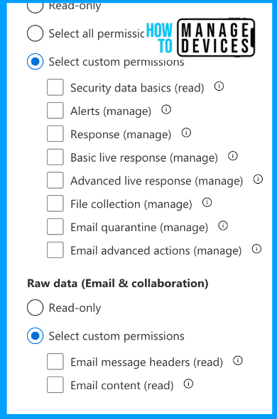 Create Custom Roles in the M365 Defender Portal Fig: 7