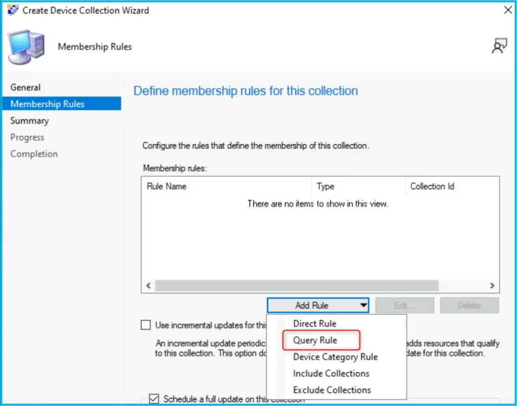 Create Windows 11 23H2 SCCM Device Collection Fig.4