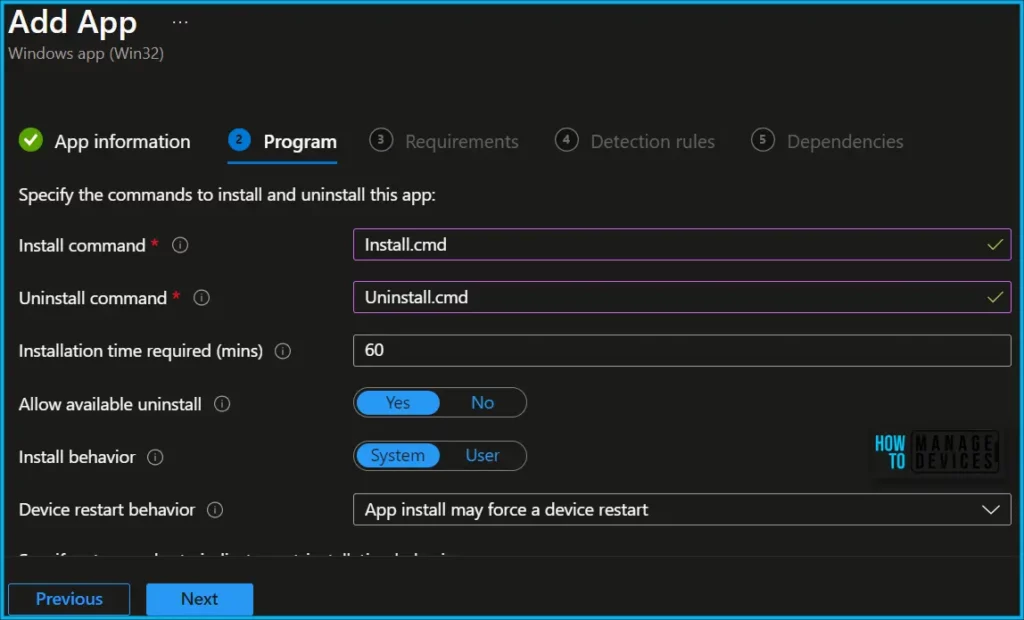 How to Deploy Front App for Windows using Intune Fig.4
