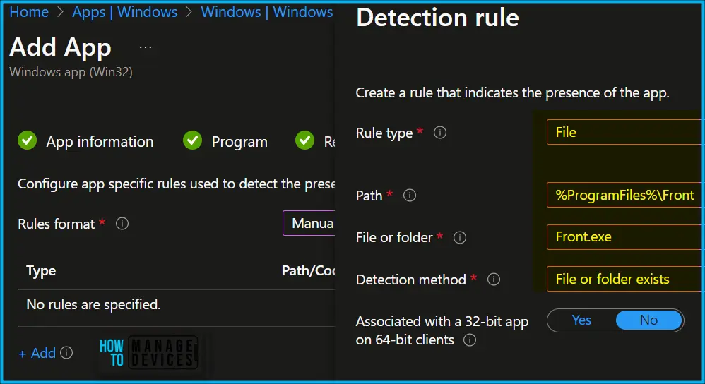 How to Deploy Front App for Windows using Intune Fig.6