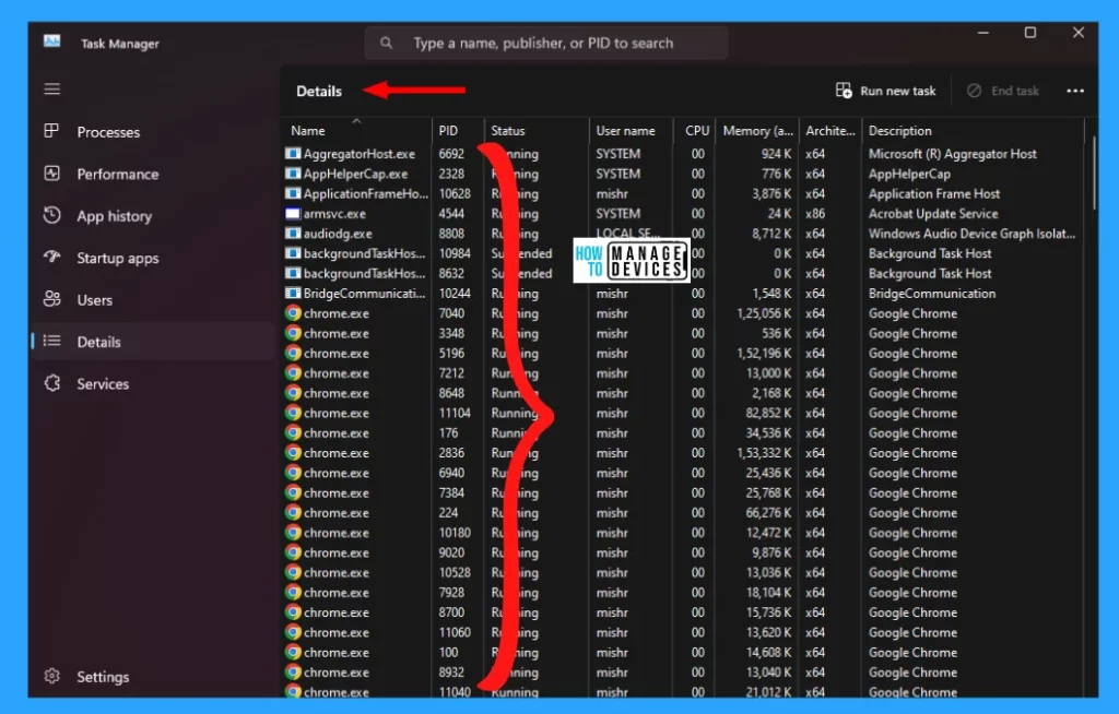 Various Ways to Find Process IDs for Apps in Windows 11 - Fig.3