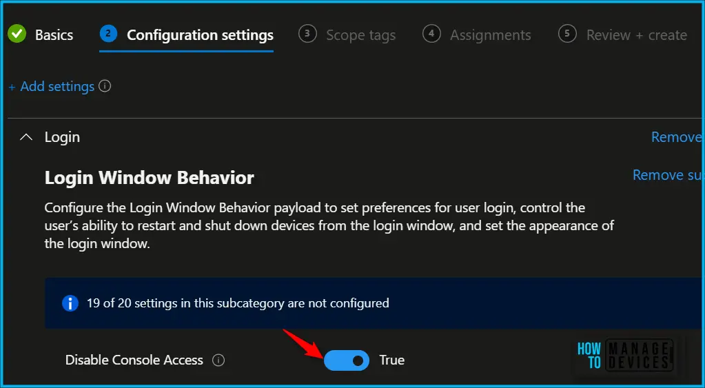 Disable Console Logon for macOS using Intune Fig.4