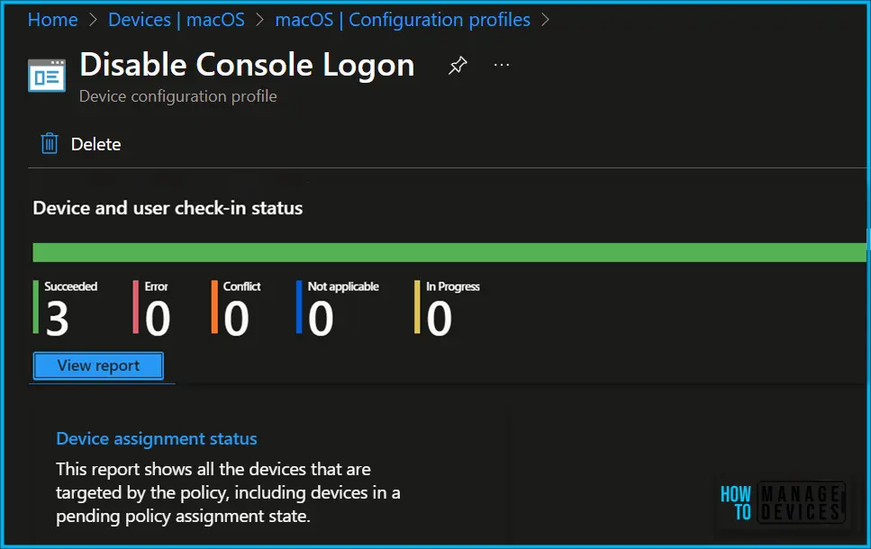Disable Console Logon for macOS using Intune Fig.7