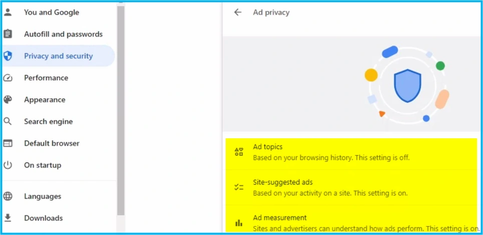 HTMD Newsletter from 4th to 8th September 2023 11 Disable Chrome Ad Privacy Notifications 4th to 8th September 2023 Fig. 11
