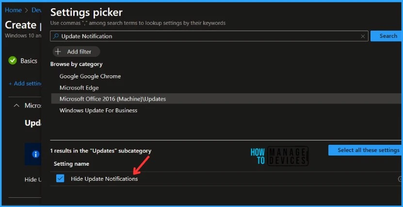 How to Disable Office Update Notifications using Intune Fig.5