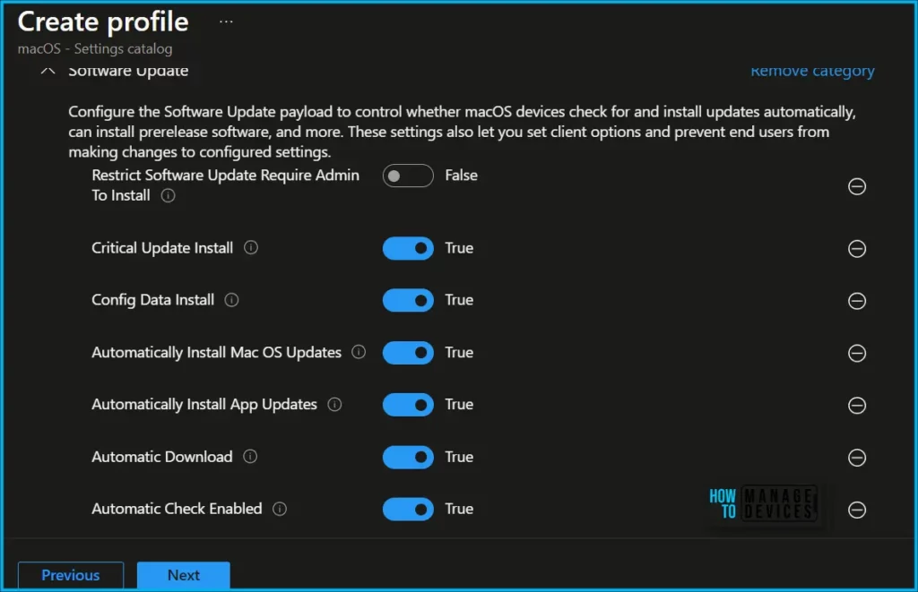 HTMD Newsletter 106 Summary from 11th to15th September 2023 10 Enable Automatic Updates for macOS Devices Using Intune 11th to 15th September 2023 - Fig. 9