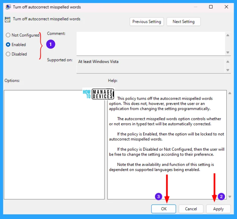 Enable Disable Autocorrect Misspelled Words on Windows 11 - Fig. 7