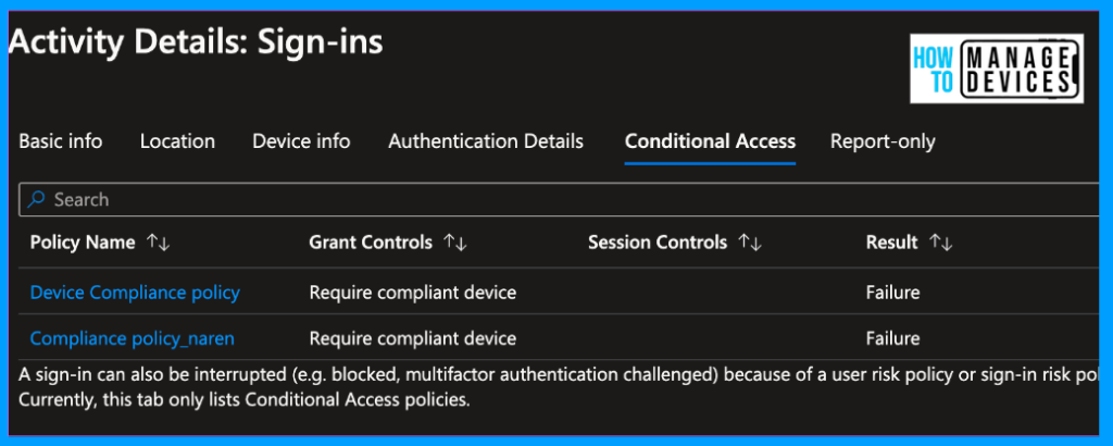 Enforce Users to Enroll their Devices to Intune with Conditional Access Policies Fig: 12