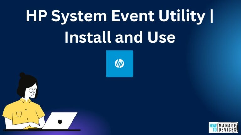 HP System Event Utility | Install and Use