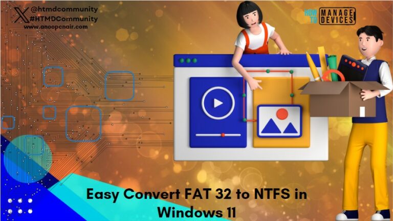Easy Convert FAT 32 to NTFS in Windows 11