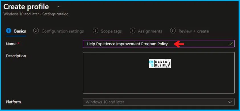 Help Experience Improvement Program Policy Using Intune Fig.2